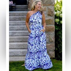 CK Bradley Southside Maxi Falconer Blue Maxi Dress NWOT